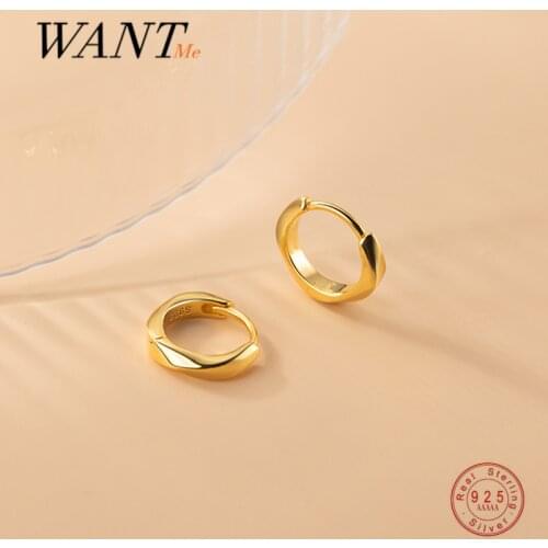 WANTME Real 925 Sterling Silver Minimalist Charms Mobius Twisted Ear Buckle Earrings for Women Fashion Band Party Jewelry 2021