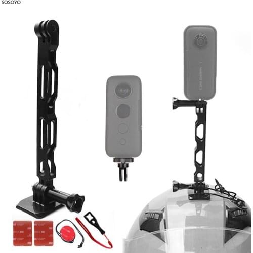 Motorcycle Helmet Bracket Extension Rod Arm Arc Adapter Base With1/4 Inch Adapters Set For Gopro 9 8 Insta360 OSMO Action Camera