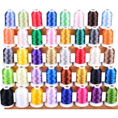 Simthread 60WT bobbin fill thread fine embroidery machine thread 40 colors Kit for sewing embroidery machine