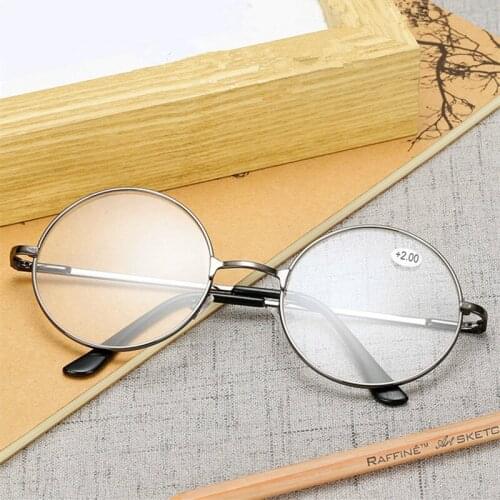 2019 New Retro Mens Womens Vintage Rotondo Cerniera A Molla Montature per occhiali Occhiali Da Lettura Reader