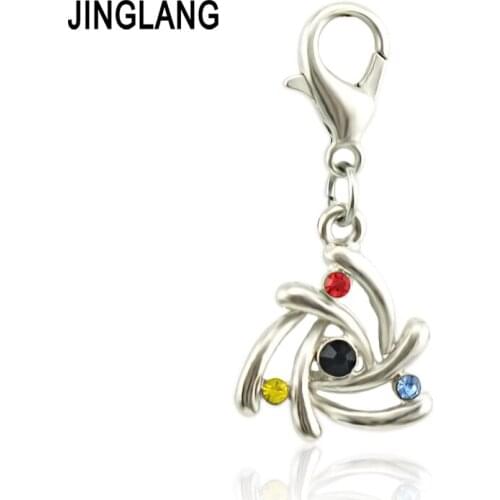 JINGLANG Line Shape Charms Tibetan Silver Plated Pendants Antique Jewelry Making DIY Handmade Craft 12 Psc