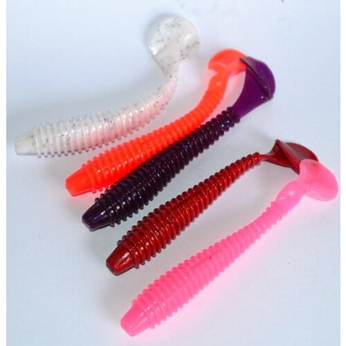 2021 New material Super soft T Tail Jigging Wobblers Fishing Lure Tackle Bass Pike Aritificial Artificial Bait Swimbait