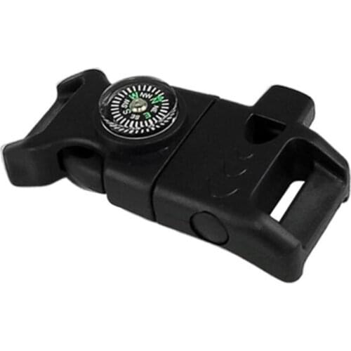 2pcs emergency survival compass whistle side release buckle for Paracord bracelet parachute 550 power cord outdoor accessories