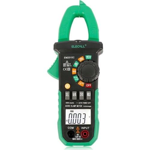 True RMS AC/DC Current Mini Clamp Meters w/ Capacitance Tester Hand ac leakage current clamp meter EM2015C
