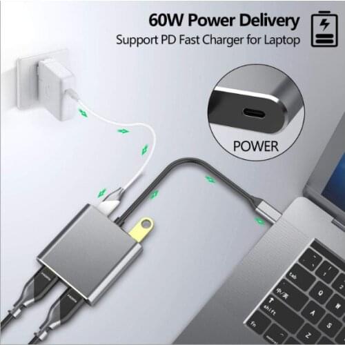 Type-C to HDMI PD Usb-c to HDMI Type C to HDMI Four in One 4K