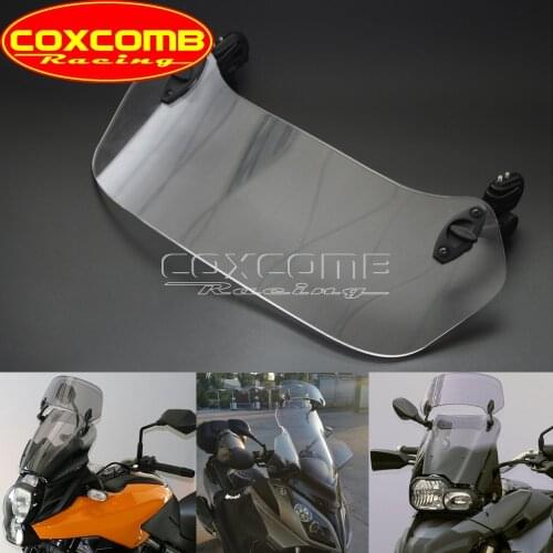 Universal Motorcycle Adjustable Wind Screen Windshield Spoiler Air Deflector for Yamaha BMW F650 F800 R1200GS YZF R3 R1 FZ1