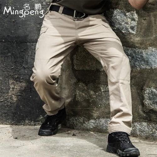 Military Tactical Cargo Pants Man Waterproof Quick Dry Trousers High Quality Lightweight Breathable Stretch Casual Pants