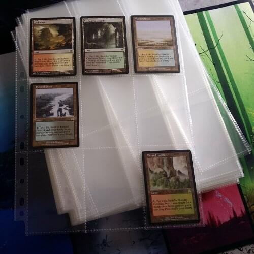 Insert from Top 9Pockets/page Transparent Magic cards page trading cards protector for magical trading cards cards pages