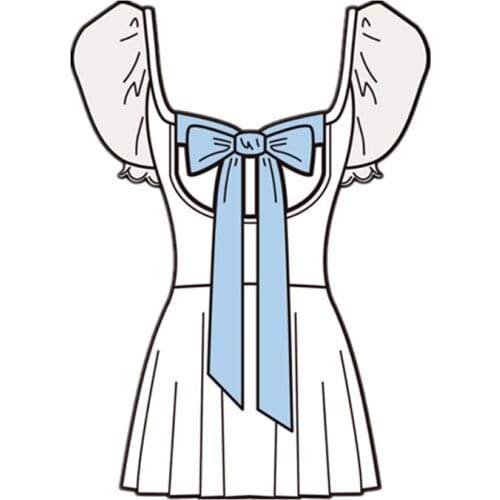 Swimsuit Women One Piece Beach Suit Female For Swimwear 2020 New Pure White With Skirt Lace Up Back Spot Solid Polyester Sierra