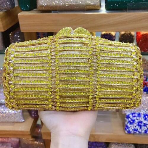 Women blue/purple/yellow/green Crystal diamond Clutch Evening Purse Bag lady Formal Dinner Handbag Wedding Bridal party wallet