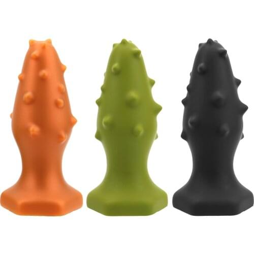 Liquid Silicone Anal Expansion Massage Stimulaiton Soft Thorn Beginner Games Anus Dilator Super Soft Large Anal Plug