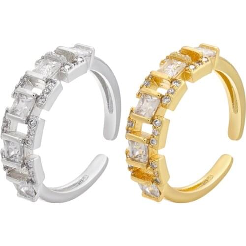 ZHUKOU NEW Gold silver Color Chain Shape women rings Unisex Vintage Gothic open finger Ring Antique Jewelry wholesale VJ123
