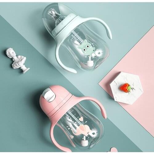 180ml/240ml/300ml Baby Bottles Lightweight Multifunctional Soft Wide-Caliber Feeding Bottle Infant Water Milk Drinking Cup