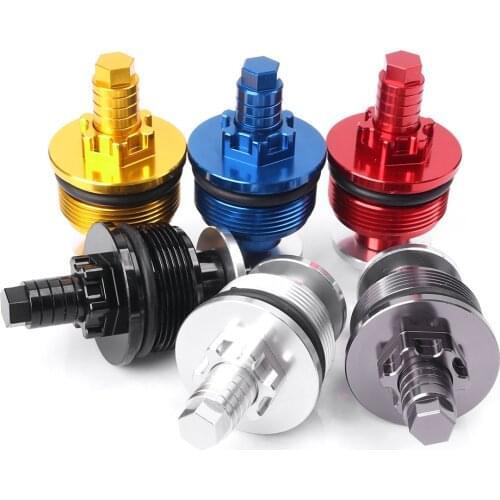 37MM CNC Front shock absorber screw cover Cap Preload Adjusters Fork Bolts For Kawasaki Ninja 250R / For Honda CBR250R CBR 250R