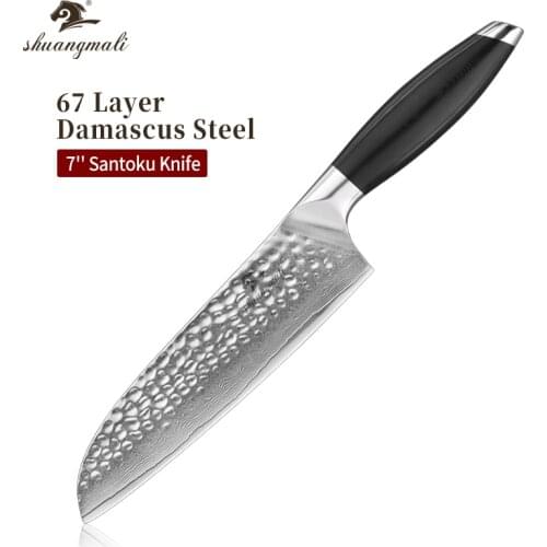 7 Inch Japanese Chef Santoku Knife VG10 Damascus Steel Kitchen Cleaver Santoku Knives Slicing Vegetable Filleting Santoku Knife