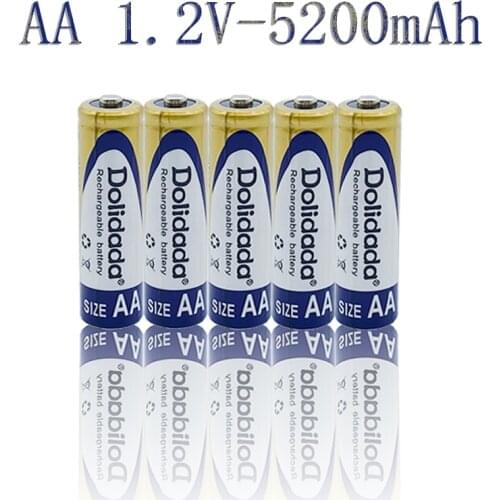 AA 1.2V 5200mAh NiMH 1.2V Rechargeable Batteries Green Battery Garden Solar Lamp LED Flashlight Lantern Lamp Torch