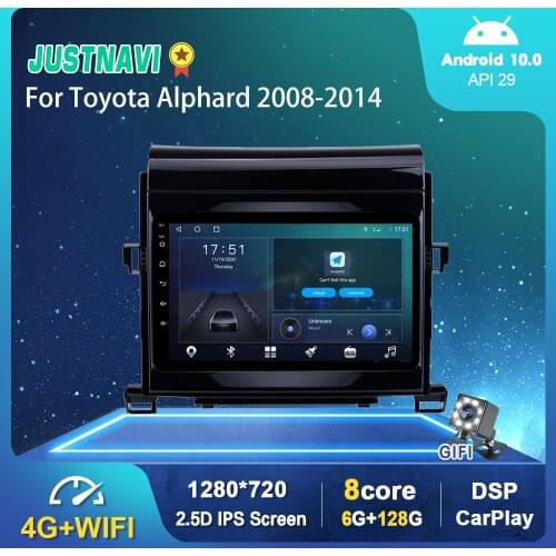 9" Android 10.0 DSP Car Radio Multimedia Player For Toyota Alphard 2008-2014 Video Navigation GPS 6G 128G WIFI Stereo 1280*720P