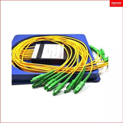 Free Shippping 1X8 SC /APC Fiber Optic FTTH Splitter FBT Optical Coupler 1:8 SC APC Singlemode simplex PLC optical splitter