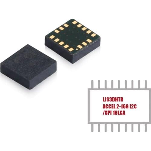 Motion Sensors Transducers LIS3DHTR X, Y, Z Axis ±2g, 4g, 8g, 16g 0.5Hz ~ 625Hz 16-LGA (3x3) Accelerometer