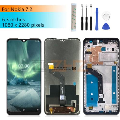 For Nokia 7.2 LCD Display Touch Screen Digitizer Assembly TA-1193 TA-1178 TA-1196 TA-1181 lcd Replacement Repair Parts 6.3"