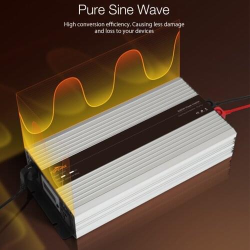 Inverter 12V 220V Intelligent Voltage transformer Pure Sine Wave Solar Power Inverter 12V/24V To 220V 3000W/4000W/5000W/6000W