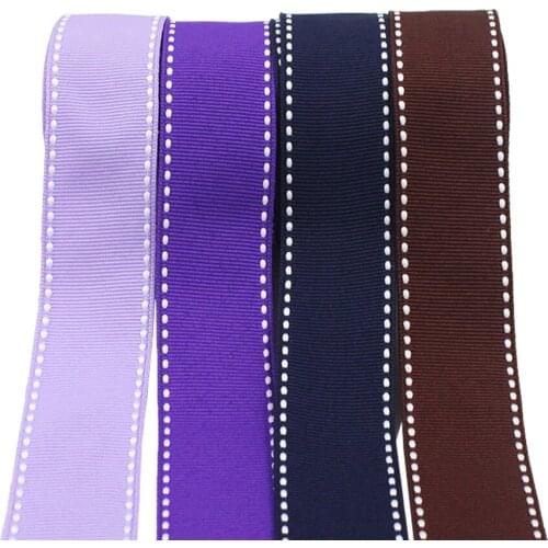[IuBuFiGo] 1"(25mm) Stich Grosgrain Ribbon DIY Bow Handmade Craft Gift Packing Tape 100yard/lot