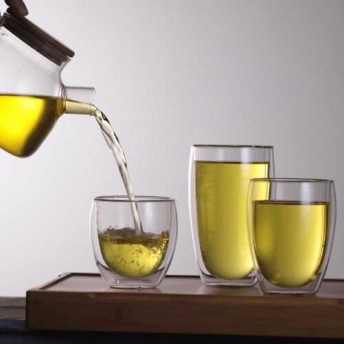 Milk Mug Lightweight Heat Resistant Double Wall Double Layer Glass Mug Tea Coffee Milk Mug