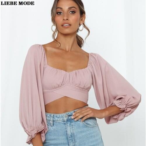 Женские укороченные футболки LIEBE MODE China At AliExpress