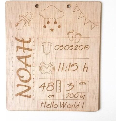 Birth Announcement Sign, Birth Announcement, Newborn Girl, Newborn Boy, Nursery Decor, Nursery Name Sign