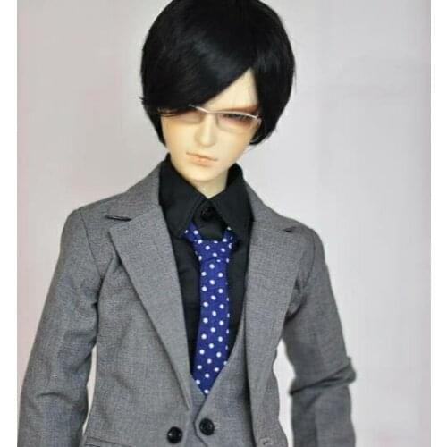 BJD Clothes 1/4 1/3 70cm doll Male Female Dark Grey High-end Business Suit Set White Black Shirt Pants Trousers doll accessories