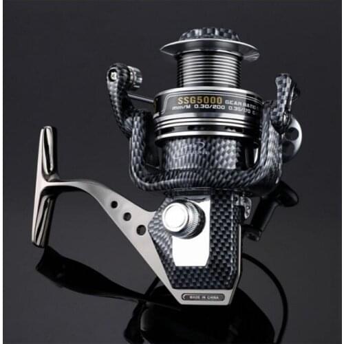 Wholesale 10pcs/lot 12+1BB 5.5:1 carp fishing reel SSG 1000-7000 Metal spinning reel(Gapless) sea rod reel fishing tackle pesca