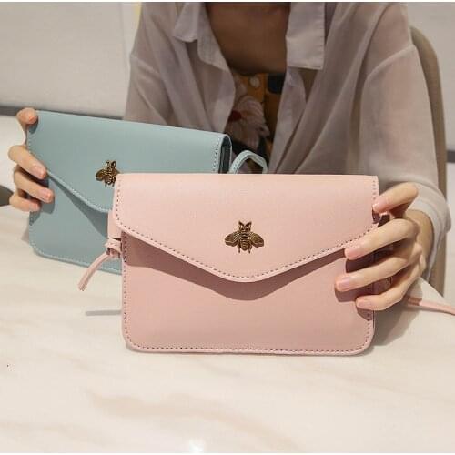 Wholesale Shoulder Messenger Bag Women 2021 New Fashion Mini Bee Small Square Small Fresh Mobile Phone Bag Tide