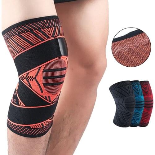 1Pcs Sports Knee Protection Knitted Warm Compression Leggings Set Basketball Football Mountaineering Running Cycling Protective