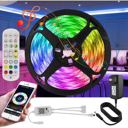 20 Meter LED Strip Lights Bluetooth Music Holiday Lighting Lamp 40 Keys IR Controller Home Decoration SMD 5050 2835 Neon Strip