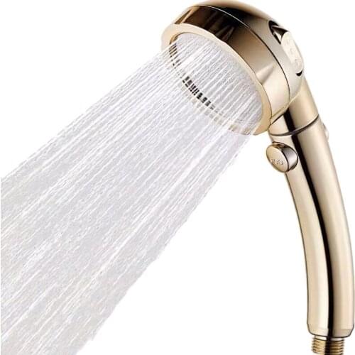 Bathroom 3 Functions Abs Chrome Shower Head With Switch