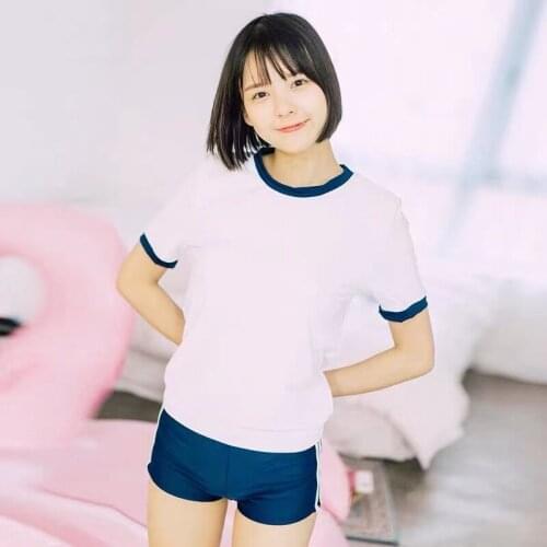 Japanese School Uniform Cosplay Costume Gym Sportwear T-short Shorts Bloomers style swimming suit Student Girls Cosplay sets