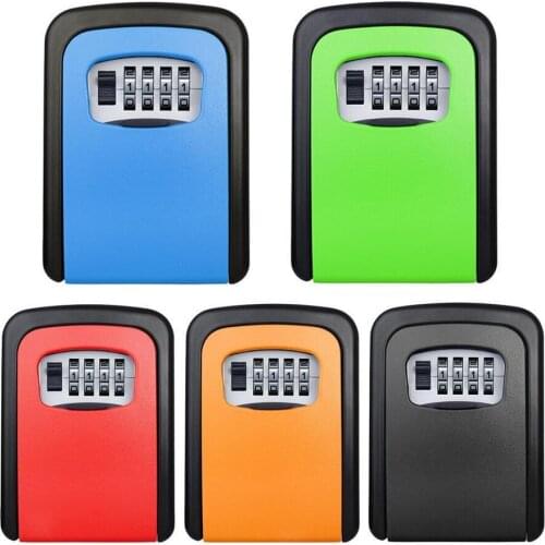 Key Storage Lock Box 4-Digit Combination Lock Box, Wall Mounted Lock Box, Resettable Code