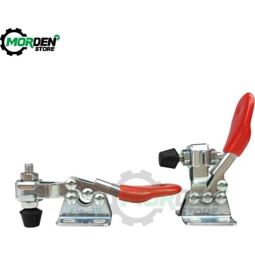 New 2pcs GH-201A Horizontal Toggle Clamp Quick-Release Toggle Clamps Set 27KG Vertical Toggle Clamp Hand Clip Tool Dropship
