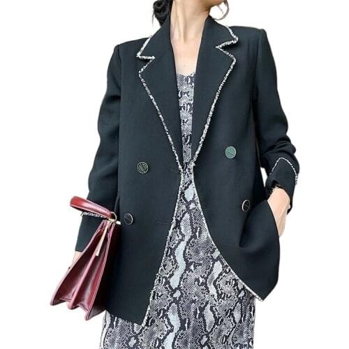 Womens suit 2021 new spring and autumn all-match Korean style loose suit jacket student British style suit