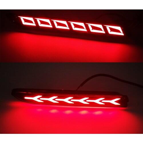 1 Pair for Lexus IS-F GX470 RX300 for Toyota/Camry/Sienna/Venza/Reiz Car LED Rear Bumper Reflector Brake Lights Red Lens