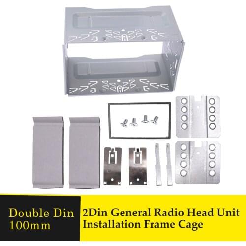 100/110mm 2 Din Car Fittings Kit Radio Head Unit Installation Frame General Mounting Cage Panel Plate DVD Radio Player Box Bezel