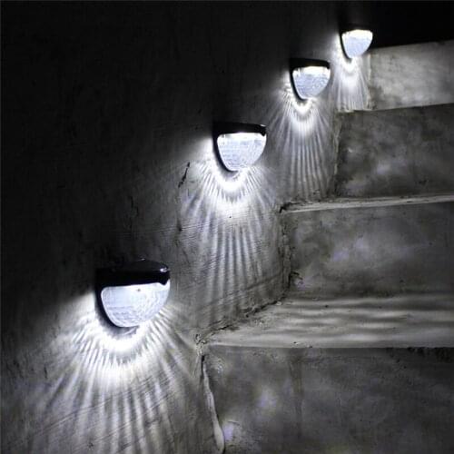 2/4 Pcs LED Solar Power Light Weatherproof Outdoor Motion Sensor Light Auto On/Off Lamps for Home Garden Staircase Corridor