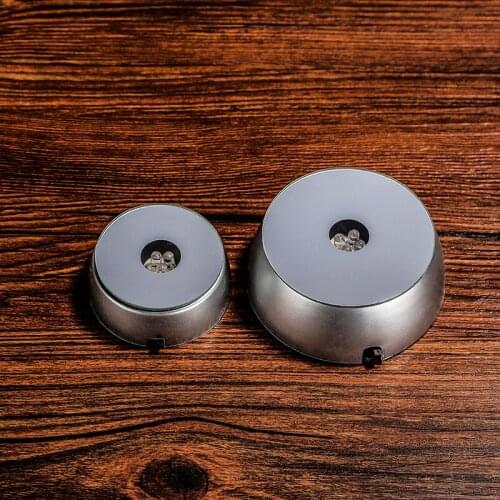 3 Multicolor Lights LED Plastic Light Base/Stand for 2D 3D Laser Crystal Gift Display