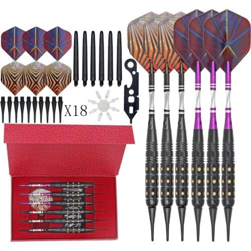 3 Styles 6 pcs Dart Pure Copper Dart With Colorfull Dart leaf Steel Safe Dart in Box for Indoor Game Activity