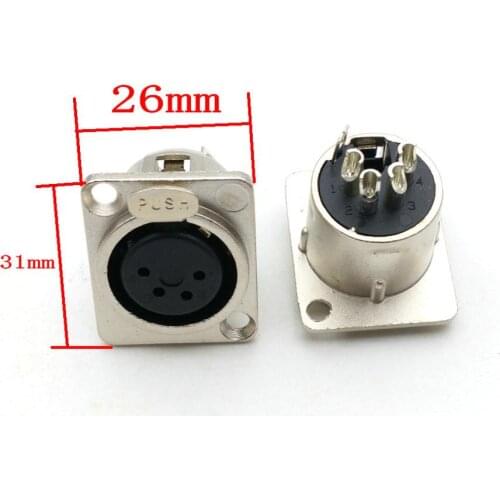4 pin FEMALE XLR Chassis Mounted Socket panel ADAPTER Connector