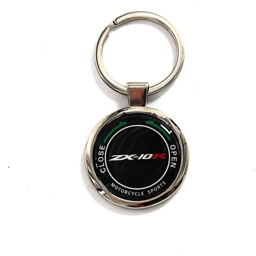 Motorcycle keychain key Ring with logo for Kawasaki ZX10R ZX-10R