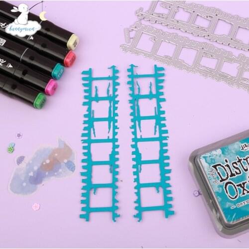 Bunnymoon New ladder Metal Cutting Dies 3D DIY Scrapbooking Carbon Sharp Craft Die Photo Invitation Cards Decoration