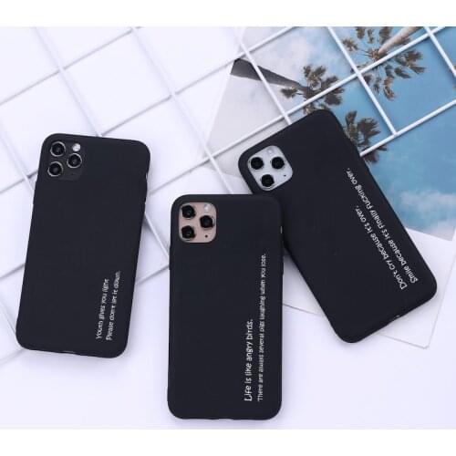 Simple Letters Phrase Case for iPhone 12 Mini 11 Pro X XS Max XR 8 7 6 6s Plus Soft Silicone Protective Cover Accessories