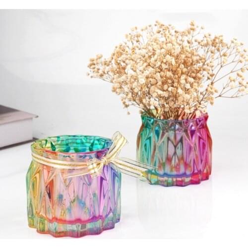 Storage Tank Mirror Epoxy Resin Mold Makeup Brush Pen Holder Vase Silicone Mould DIY Crafts Jewelry Box Making Tools