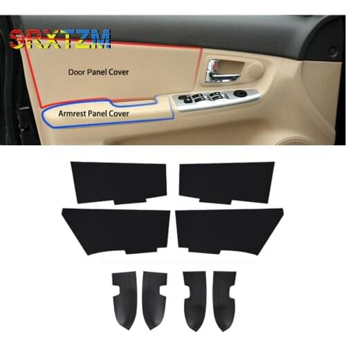 For Kia Spectra Cerato 2005 -2012 Microfiber Leather LHD Car Door Handle Panel Cover Interior Replacement Trim